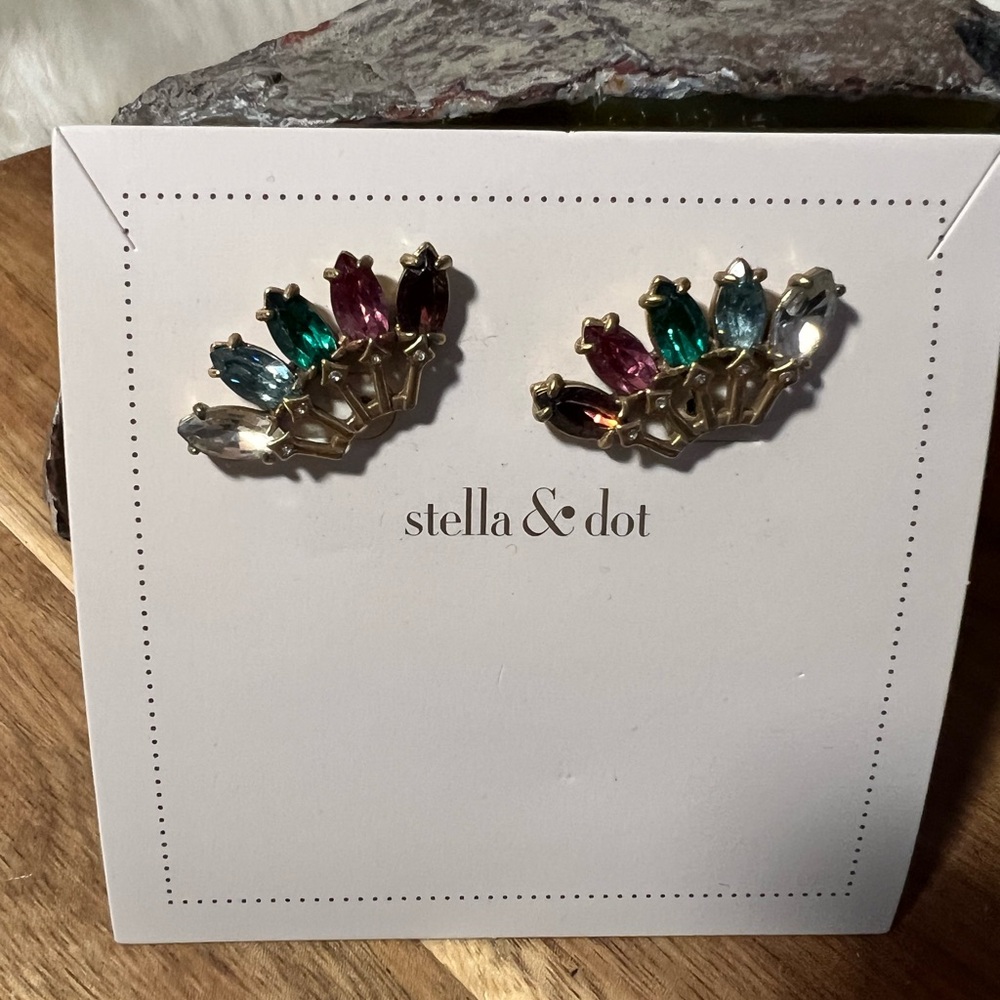 Stella & Dot Multicolor Gem Earrings